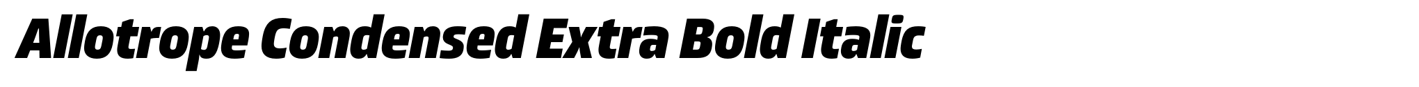Allotrope Condensed Extra Bold Italic image